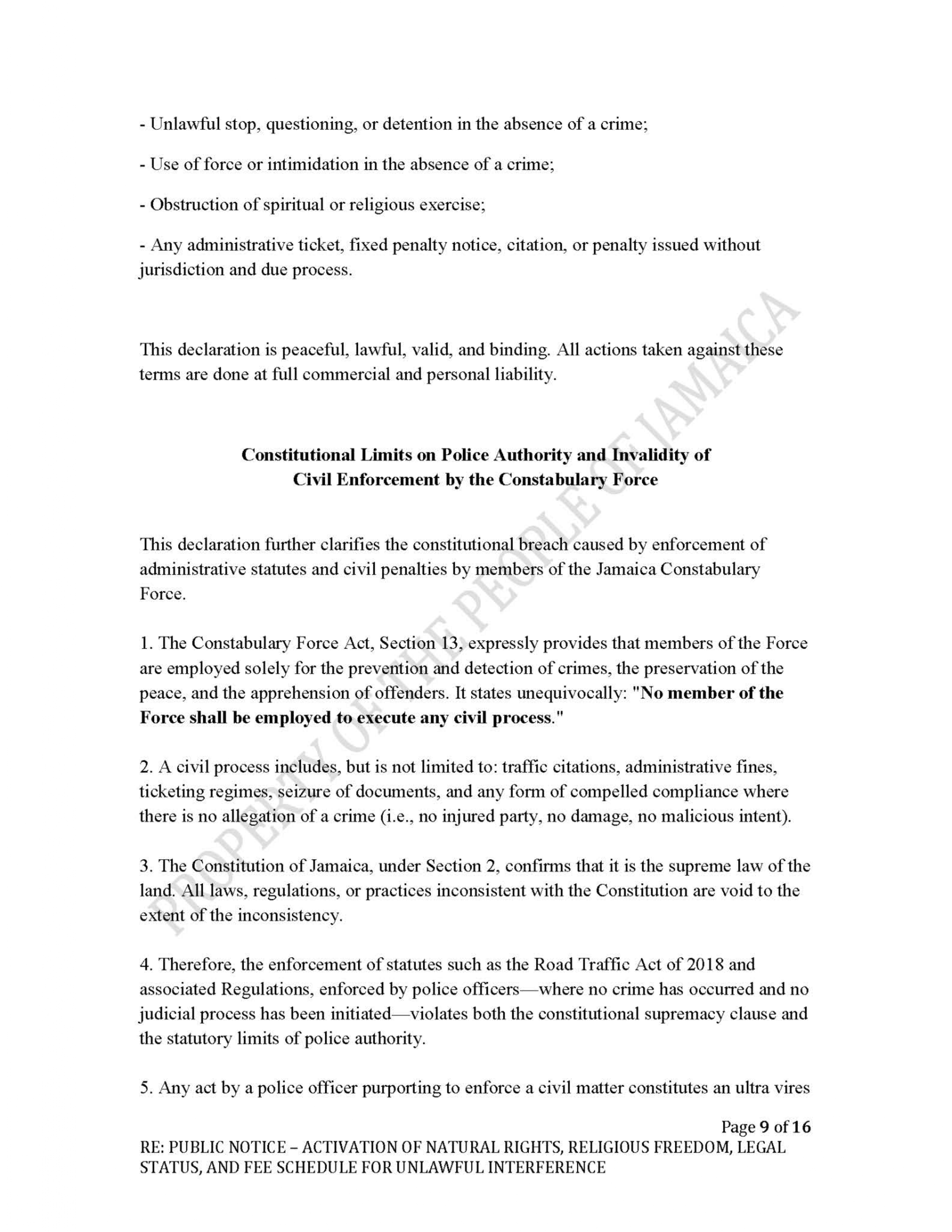 Public Notice - Voice of Jamaica